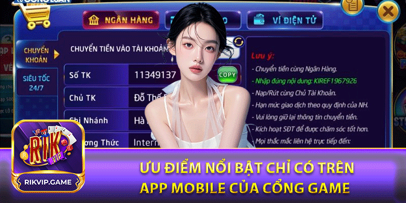 Ưu điểm nổi bật chỉ có trên app mobile của cổng game